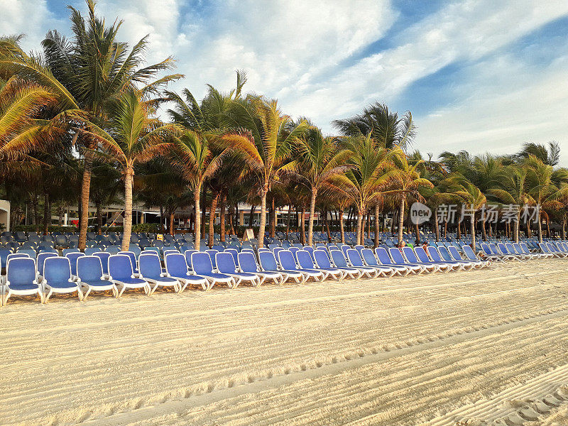 美丽的加勒比海海滩，美丽的卡门。Mayan Riviera, Quintana Roo，尤卡坦，墨西哥。